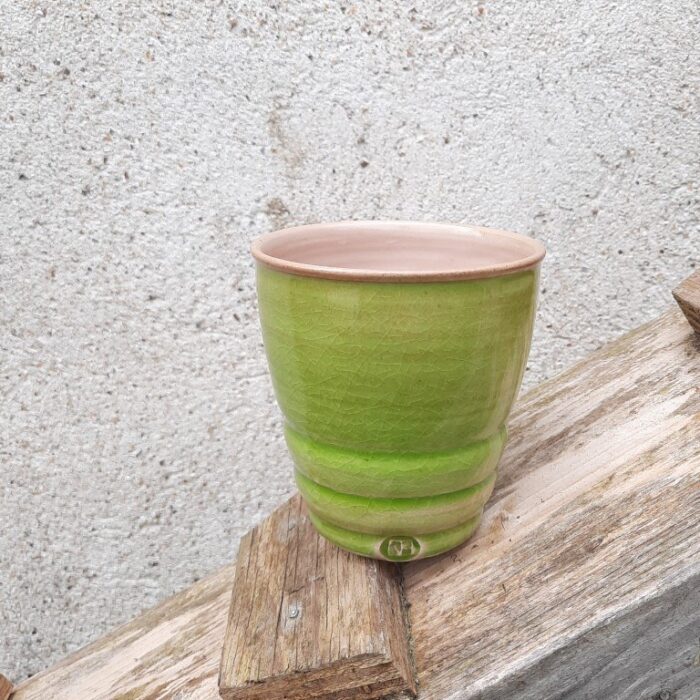 Mia-kop i lysegrøn med lyserød