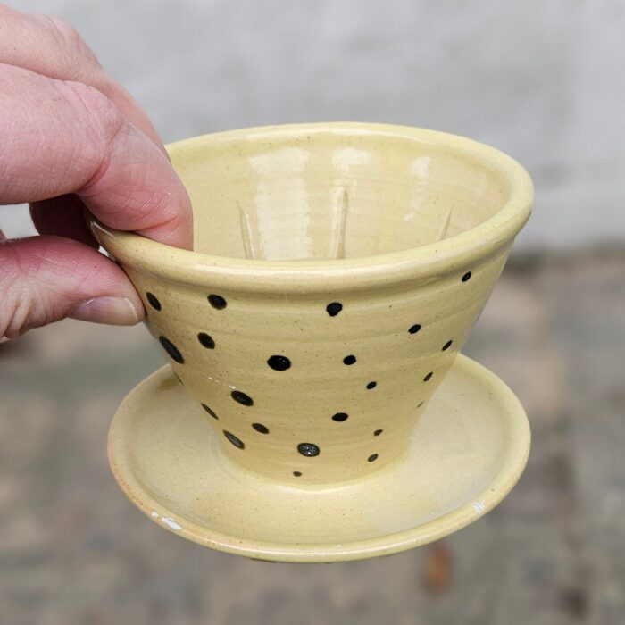 Kaffetragt, gul m. prikker - Image 2