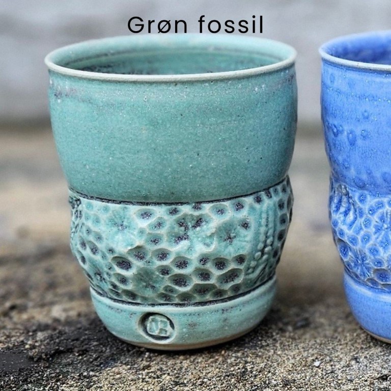 Grøn fossilkop uden hank