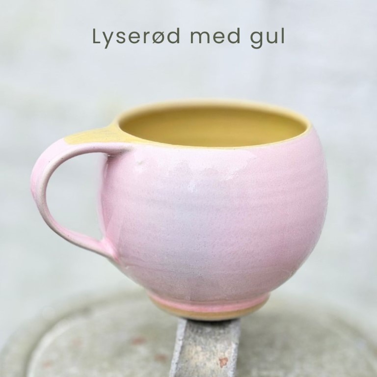 Kuglekop, lyserød med gul