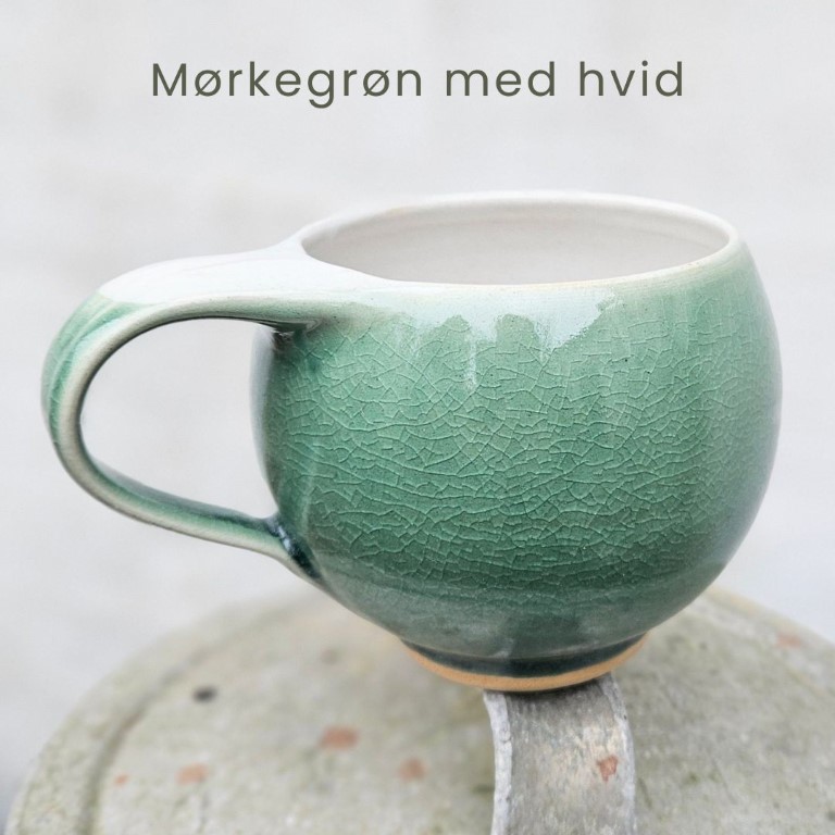 Kuglekop, mørkegrøn med hvid